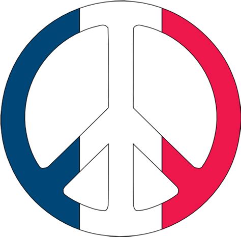 Pix For French Symbols Clip Art French Flag Peace Sign Png Download
