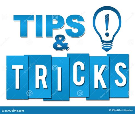Tips And Tricks Professional Blue With Symbol Stock Illustration