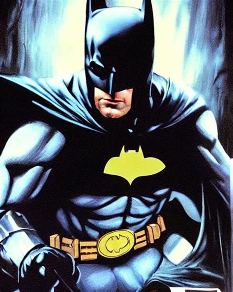 Batman Ben Affleck Airbrush Drew Struzan Stable Diffusion Openart