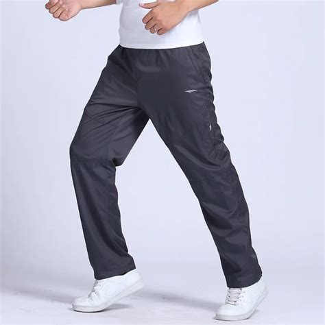 sportswear sweatpants quick drying men s exercise pants elastic waist double layer men