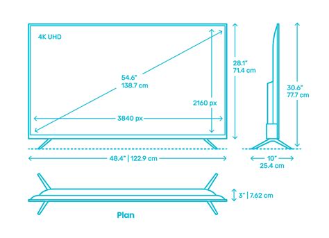 55 Inch Tv Dimensions Chart