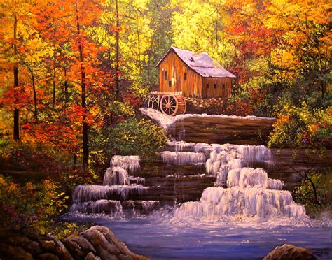 Autumn At The Mill Painting By Connie Tom Fine Art America