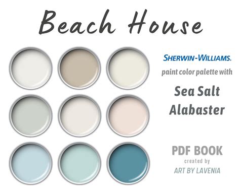 Beach House Color Palette Sherwin Williams Interior Paint Palette Pre