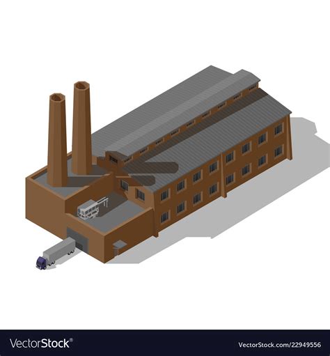 Isometric Industrial Factory Royalty Free Vector Image