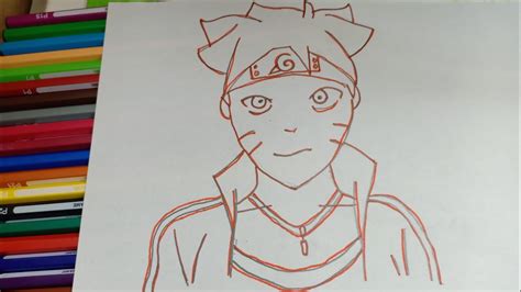 How To Drawing Boruto Easy Step By Step Youtube