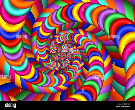 Beautiful Psychedelic Rainbow Spiral Stock Photo Alamy