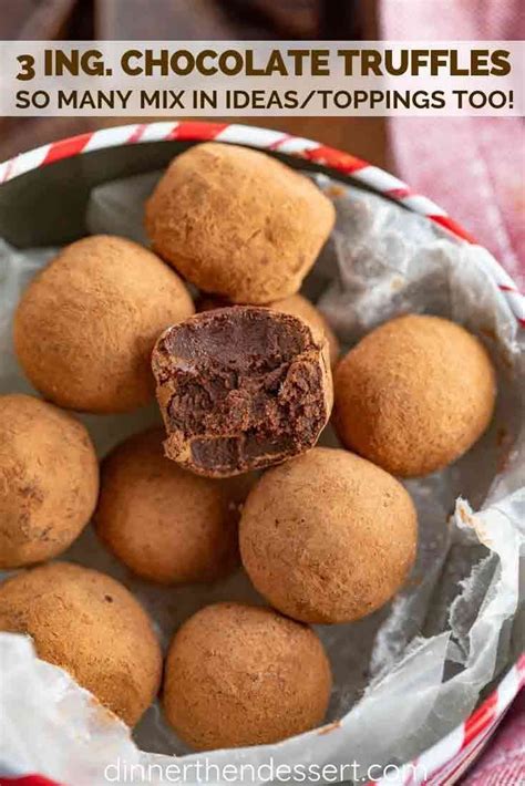 Chocolate Truffles Made With Only 3 Ingredients And Rolled In Cocoa