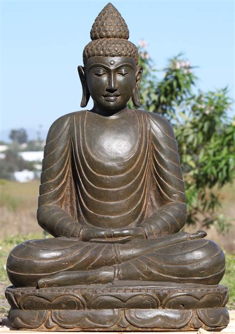 Sold Stone Garden Buddha Meditating Statue 32 102ls391 Hindu Gods