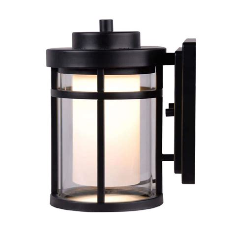 Home Decorators Collection Black Outdoor Led Small Wall Light Dw7031bk