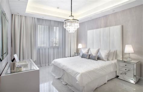 Elegant All Bright White Luxury White Bedroom Decor With Channel Tufted