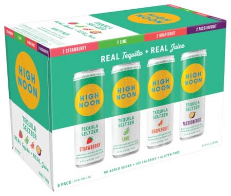 High Noon Tequila Hard Seltzer Mixed Cans 8 Ct 355 Ml Food 4 Less