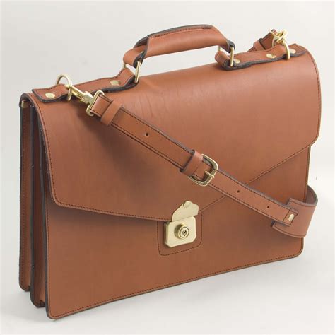The Lite Handmade Leather Briefcase Henry Tomkins