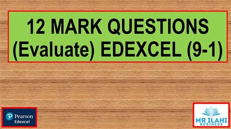 How To Answer Gcse Edexcel Business Mark Questions Youtube