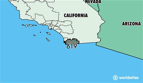 Where Is Area Code 619 Map Of Area Code 619 San Diego Ca Area Code