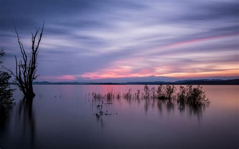 Nature Lake Sunset Landscape Ultrahd 4k Wallpaper