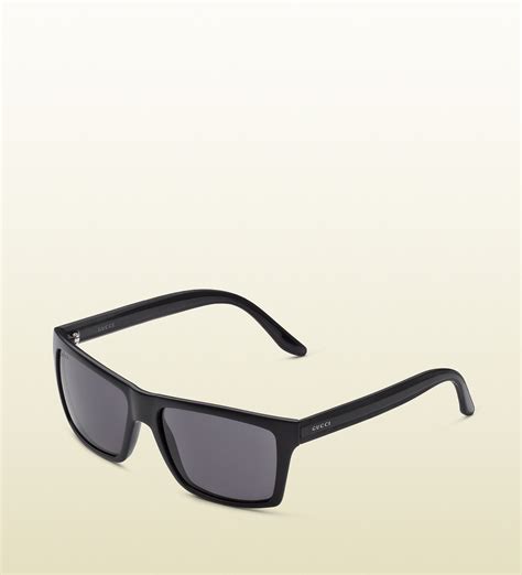 Gucci Rectangle Frame Sunglasses In Black For Men Lyst