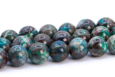 6 7mm Blue Green Azurite Malachite Quartz Beads Grade Aa Etsy In 2022