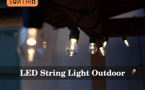 Sunthin 2 Pack 48ft Led Outdoor String Lights With 09w