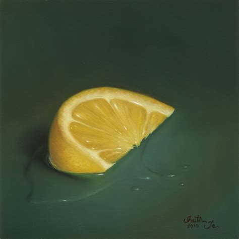 Lemon Wedge Google Search Lemon Painting Fruit Painting Original