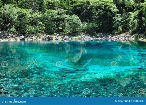 Blue And Green Lake Stock Photo Image Of Colorful Scenery 135713064