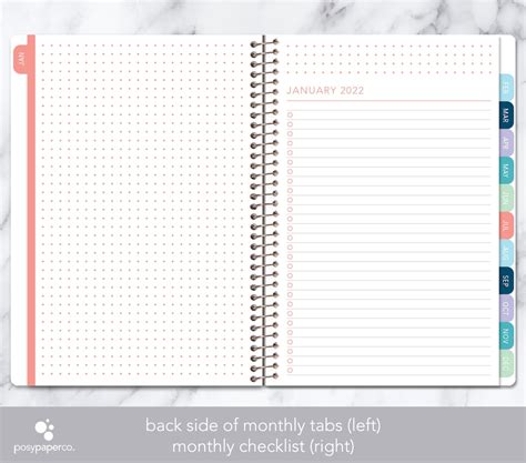 Monthly Planner 2021 2022 No Weekly View Choose Your Start Etsy