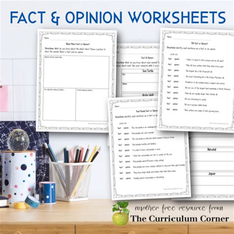 Fact And Opinion Activities Task Cards Anchor Charts Worksheets Worksheets Library