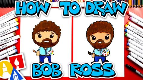 How To Draw Cartoon Bob Ross Art For Kids Hub