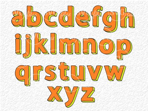 Shadow letters SVG Handwritten letters svg 3D letters svg | Etsy