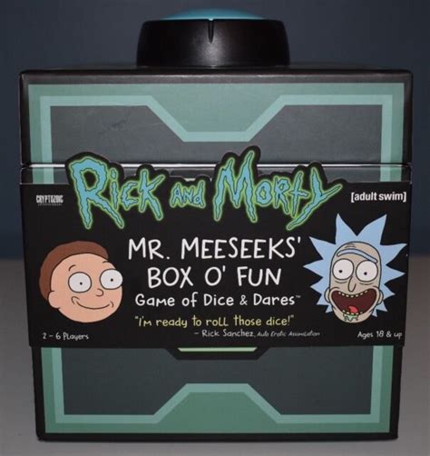 Rick And Morty Mr Meeseeks Box Ofun Dice And Dares Game Mint