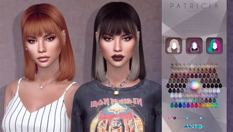 P A T R I C I A Hairstyle Sims Hair Sims 4 Challenges Sims 4 Characters