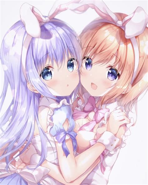 2 Cute Bunny Girls Gochiusa Rawwnime