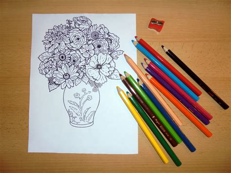 Zimzeleni Cvijet Bojanje Za Odrasle Coloring For Adults