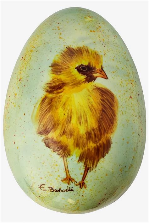 Hand Painted Chick Easter Egg The Whisper Gallery