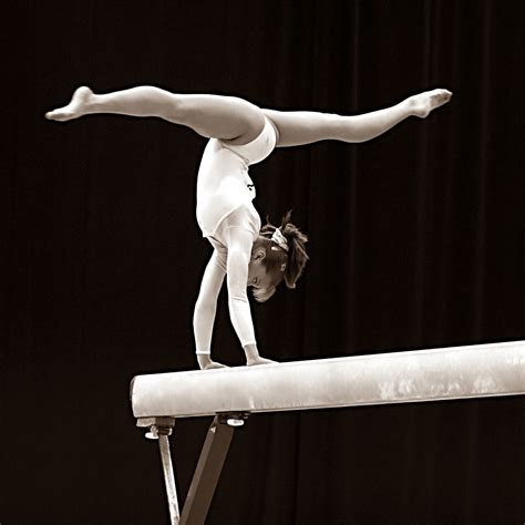 Gymnastics Beam Handstand