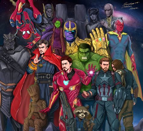 Infinity war fan art by masaolab. Stephen Johnson - The Avengers 3 Infinity War fanart