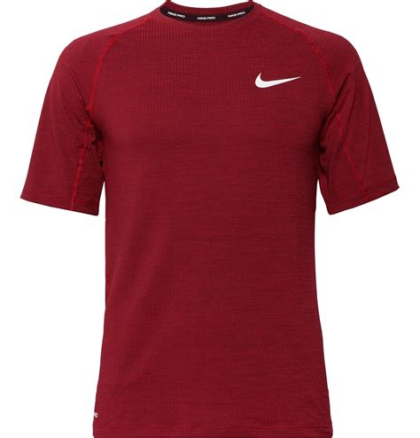 Nike Pro Slim Fit Dri Fit T Shirt In Red For Men Lyst