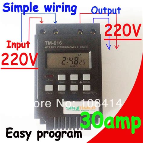 Buy Sinotimer 30a Load 7 Days Programmable Digital