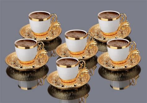 Pieces Turkish Coffee Cups Espresso Porcelain Demitasse Cups Gift