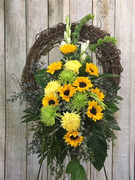 Sunflower Wreath Petals Flower Shop And Florist