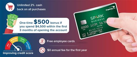 The capital one spark cash select for business credit card gives $200 for spending $3,000 within three months of opening an account. Capital One Credit Card Cash Advance