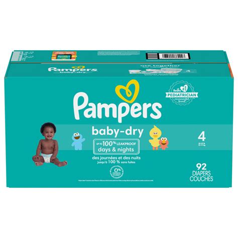 Save On Pampers Baby Dry Size 4 Diapers 22 37 Lbs Super Pack Order