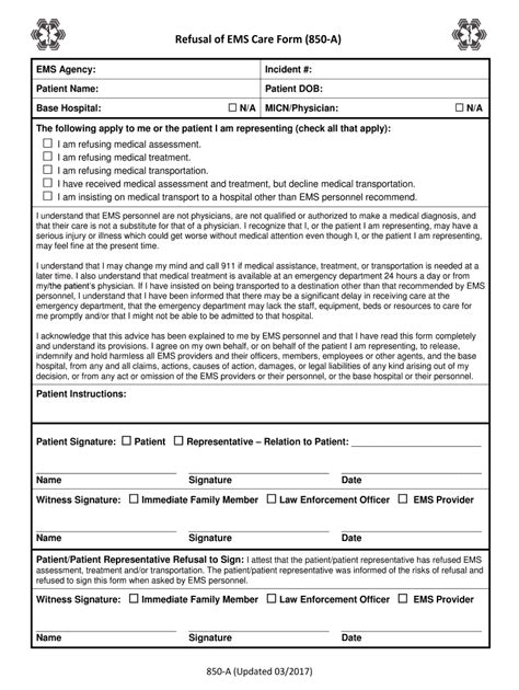 S Sv Ems Agency Form 850 A 2017 2021 Fill And Sign Printable Template