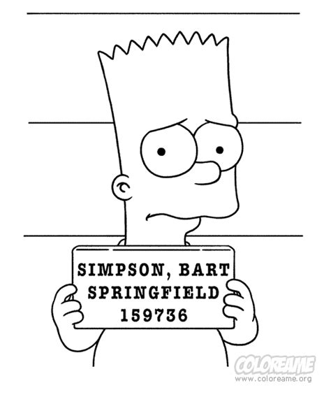 Cara De Bart Simpson Para Colorear Imagui