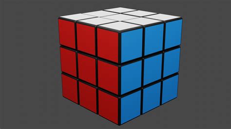 3d Model Rigged Rubiks Cube Cgtrader