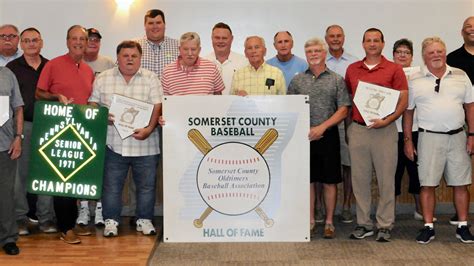 24th Class Joins Somerset County Baseball Oldtimers Hall Of Fame
