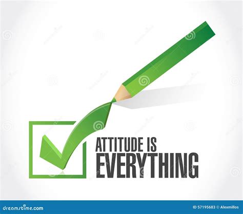 Attitude Is Everything Check Mark Sign Concept Stock Illustration