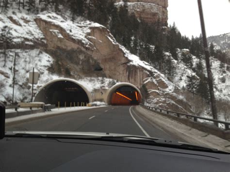 Headed Into A Tunnel Under The Mountains On Highway 70 Colorado