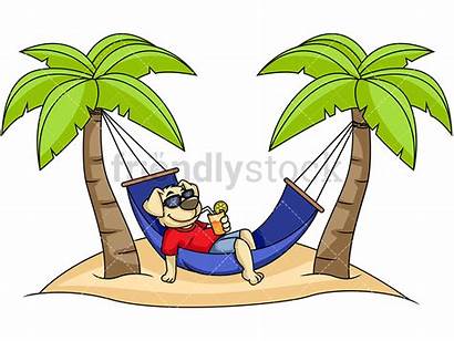 Hammock Clipart Dog Relaxing Cartoon Hawaii Clipground