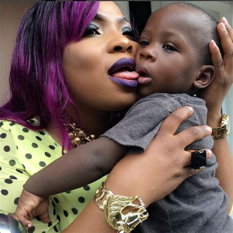 Laide Bakare Blasted By Fans For Tongue Kissing Son Screenshot NG