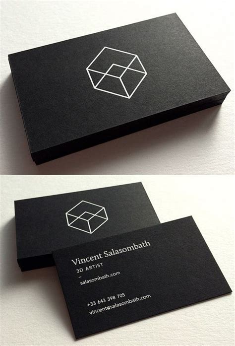 Clean And Crisp Black And White Minimalist Business Card Architect
